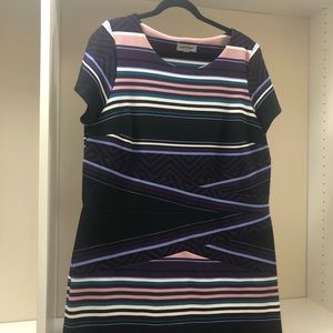 Dress purple stripes size 16W